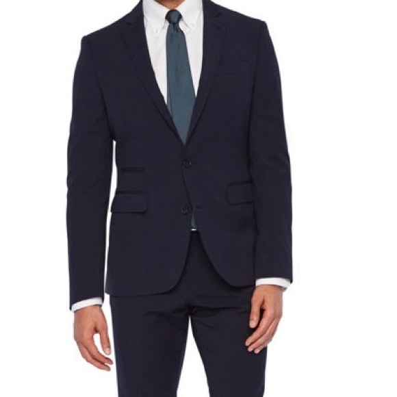 JF J.Ferrar Navy Slim Fit Suit Jacket 40 NWT - Picture 2 of 8